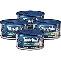 Blue Buffalo Tastefuls Pate Style, Ocean Fish and Tuna Entree Natural Wet Cat Food