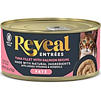 Reveal Entrees Tuna Fillet with Salmon Recipe Natural Wet Cat Food Pate
