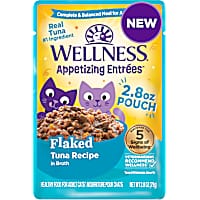 Wellness Appetizing Entrees Natural, Protein-Rich, Grain Free, Tuna Recipe Flaked Adult Wet Cat Food