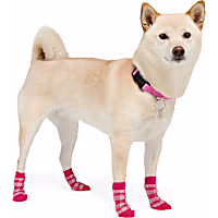 YOULY Pink Plaid Dog Socks
