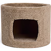 EveryYay Carpeted Hideout Round Cat Condo with Hideaway
