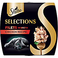 Sheba Selections Filets in Broth Cat Meal Complement Chicken Recipe