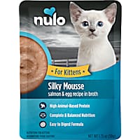 Nulo Silky Mousse Salmon with Egg Recipe in Broth Nutrition for Kittens