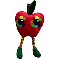 Bark-A-Boo Apple with Rope Legs Dog Toy