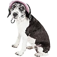 Pet Life 'Botanic Bark' Floral Uv Protectant Adjustable Fashion Canopy Brimmed Dog Hat Cap