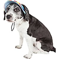 Pet Life 'Colorfur' Uv Protectant Adjustable Fashion Canopy Brimmed Dog Hat Cap