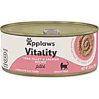 Applaws Vitality Natural Tuna Fillet and Salmon Pate Recipe Wet Cat Food