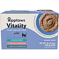Applaws Vitality Natural Fish Pate Selection Recipe Wet Cat Food Variety Pack