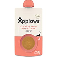 Applaws Natural Fish Bone Broth with Salmon Topper Spout Wet Cat Food