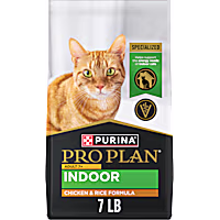 Purina Pro Plan Adult 7 Plus Indoor Chicken and Rice Formula High Protein Cat Food