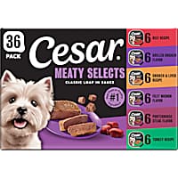 Cesar Wet Dog Food Classic Loaf in Sauce Chicken, Beef and Turkey Variety Pack