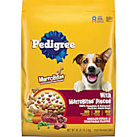 Pedigree with MarroBites Pieces Grilled Steak and Vegetable Flavor Adult Dry Dog Food