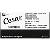 Cesar Home Delights & Classic Loaf in Sauce Wet Dog Food, Variety Pack