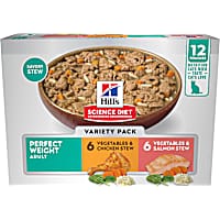 Hill's Science Diet Perfect Weight Pouch Chicken & Salmon Stew Wet Cat Food Variety Pack