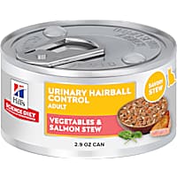 Hill's Science Diet Adult Urinary Hairball Control Vegetable & Salmon Stew Wet Cat Food