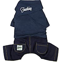 Touchdog Vogue Neck-Wrap Sweater and Denim Pant Outfit