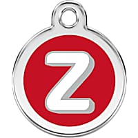 Red Dingo Stainless Steel Enamel Alphabet Z Personalized Engraved Pet ID Tag