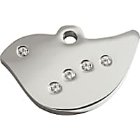 Red Dingo Diamante Polished Stainless Steel Personalized Engraved Pet ID Tag