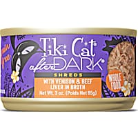 Tiki Cat After Dark Venison & Beef Liver Shreds Wet Cat Food
