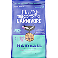 Tiki Cat Born Carnivore Hairball Control, Chicken, Dry Cat Food