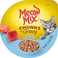 Meow Mix Chunks in Gravy with REAL Tuna & Salmon Wet Cat Food