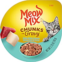 Meow Mix Chunks in Gravy with REAL Ocean Whitefish & Tuna Wet Cat Food