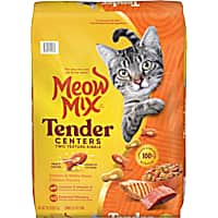 Meow Mix Tender Centers Salmon Chicken Flavors Dry Cat Food.