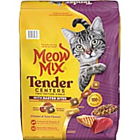 Meow Mix Tender Centers Chicken & Tuna Flavors Dry Cat Food with Basted Bites
