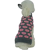 Pet Life Fashion Weaved Heavy Knit Designer Ribbed Turtle Neck Dog Sweater