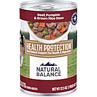 Natural Balance Health Protection Beef, Pumpkin & Brown Rice Stew Wet Dog Food