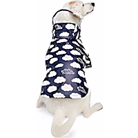 YOULY Navy Cloud Print Pet Raincoat