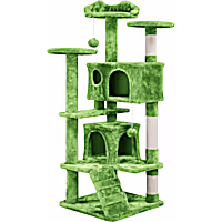 Topeakmart Multilevel Plush Cat Tree with 2 Condos