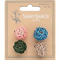 Harry Barker Pink Wicker Ball Cat Toy