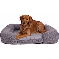Reddy Sherpa Orthopedic Reversible Bolster Dog Bed