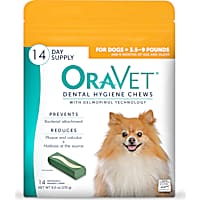ORAVET Dental Hygiene Chews for Dogs 3.5-9 lbs.