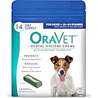 ORAVET Dental Hygiene Chews for Dogs 10-24 lbs.