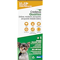 Credelio Quattro Chewable Tablets for Dogs 3.3-6 lbs