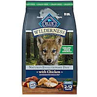 Blue Buffalo Wilderness with Real Chicken, Grain-Free, Natural Ingredients, Chicken Puppy High-Protein Dry Dog Food