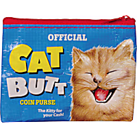 Blue Q Cat Butt Coin Purse