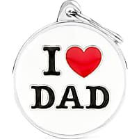 MyFamily I Love Dad Engravable Pet ID Tag