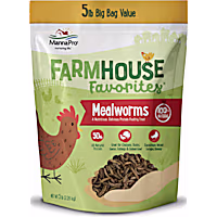 Manna Pro Farmhouse Favorites Mealworms Protein Poultry Treat, for Chicken, Turkey, Ducks, Geese, and Guinea Fowl Treat