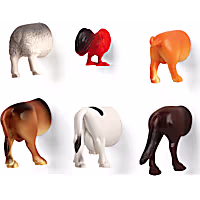 Kikkerland Design Farm Animal Butt Magnets