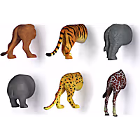 Kikkerland Design Safari Animal Butt Magnets