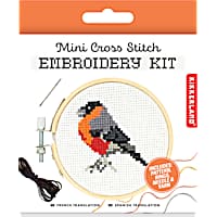 Kikkerland Design Bird Mini Cross Stitch Embroidery Kit