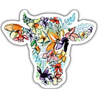 Amanda Klein Co. Cow Vinyl Sticker