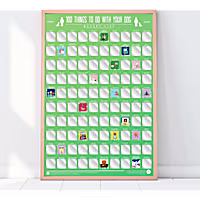 Gift Republic 100 To Do Things With Your Dog Scratch Poster