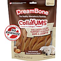 DreamBone CollaYUMS Twists Plus Collagen Rawhide-Free Chews for Dogs