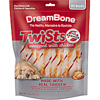 DreamBone Twists Wrapped with Chicken Rawhide-Free Chews for Dogs