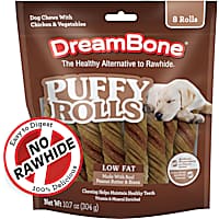 DreamBone Puffy Rolls Rawhide-Free Chews for Dogs