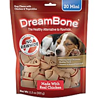 DreamBone Classic Bone Mini Rawhide-Free Chews for Dogs